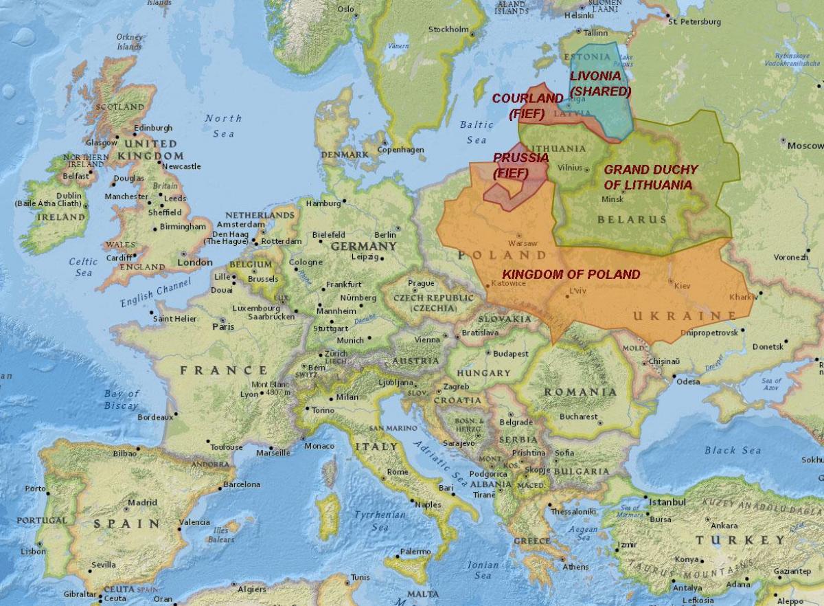 नक्शा लिथुआनिया के इतिहास