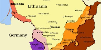 नक्शे के kaunas, लिथुआनिया
